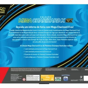 Alternative view of Box Pokémon TCG: Coleção Mega Charizard X EX - Com 10 Boosters - Copag (Português)