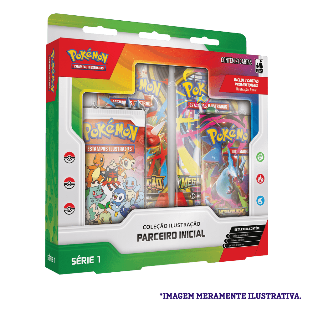 Box Pokémon Coleção Ilustração — Parceiro Inicial — Série 01